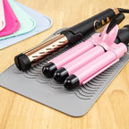 ANGENIL Large Heat Resistant Silicone Mat Sleeve Pad for Hair Straightener Curling Irons Styling Tools, Titanium Ceramic Flat Iron Mat Travel Anti Scald and Heat Resistant Pad, Max-Size 11.02" x 7.9"