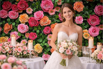7X5ft Floral Backdrop for Photography Valentine's Day Backdrop Wedding - Image 2