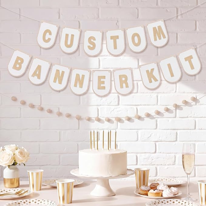 Hahafelt 125 Pcs Make Your Own Banner Kit Personalized Handmade Name Scallop - Image 7