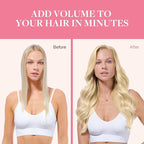 GOO GOO Clip in Hair Extensions Real Human Hair, Remy Human Hair Extensions Clip ins for Women, Natural Human Hair, 16inch 130g 7Pcs, 613R Bleach Blonde