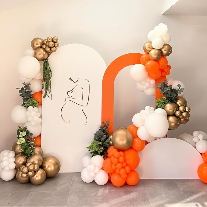 135pcs Orange Balloons Garland Kit Different Sizes of 18 12 10 5 Inch Orange - Image 5