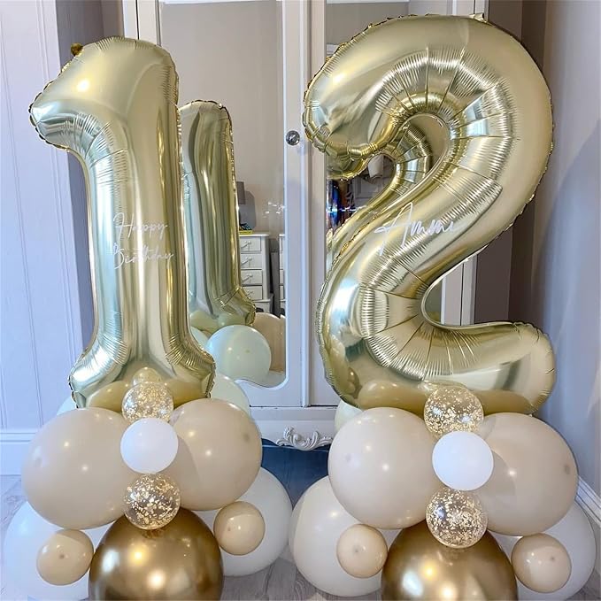 Champagne Gold 21st Birthday Balloons - Image 5