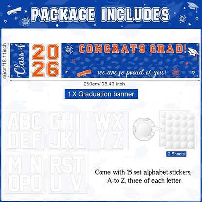 Graduation Congratulations Banner Decorations, 2026 Personalized Graduation - Image 2