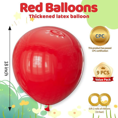 Red Big Balloons 32pcs, 18 Inch Large Latex Giant Heavy Duty Balloons - Image 2