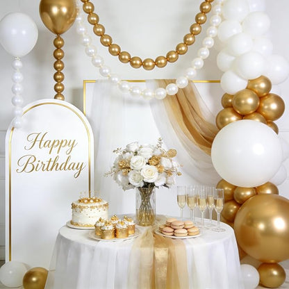 White and Gold Quick Link Balloons - Image 7