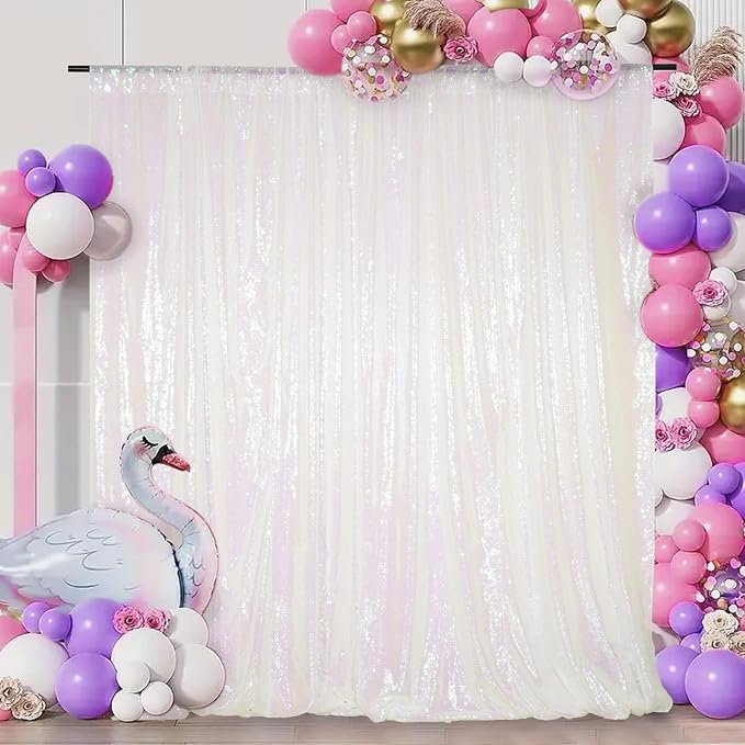 Juya Delight 6FT X 8FT Non-Transparent Sequin Photography Backdrop by JuyaDelight