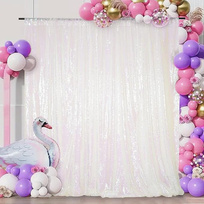 Juya Delight 6FT X 8FT Non-Transparent Sequin Photography Backdrop by JuyaDelight