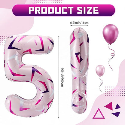 40 Inches Pink Number 5 Balloon - Image 2