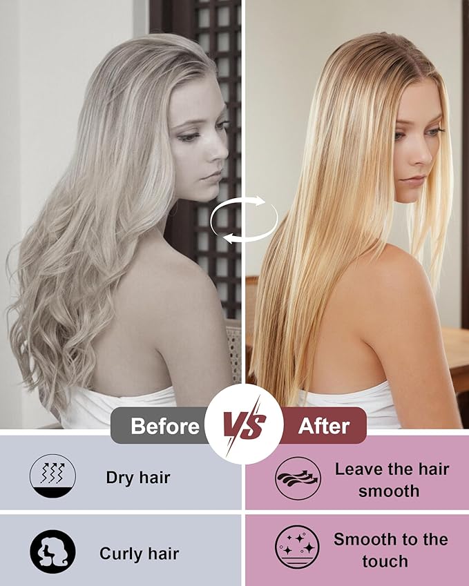 Mini Hair Straightener, Rechargeable Cordless Portable Hair Straighteners, 3-Speed Temperature Travel Hair Straightener for Women Home &Travel (Pink)