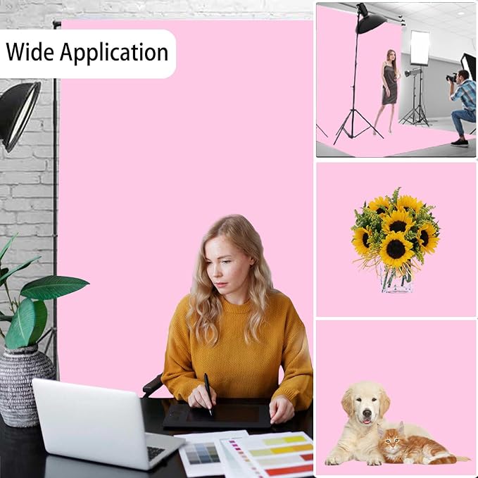Pink Photography Backdrop for Photoshoot, Fabric 8x10ft | Versatile Studio - Image 3