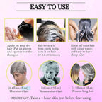 Instant Coffee Hair Dye Shampoo - 3 in 1, Hair Color Shampoo for Women & Men, Long Lasting,Light Brown Shampoo Para Pintar El Cabello, Easy to Apply at Home 500ML