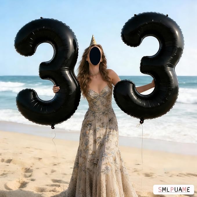 40 inch Number Balloon 0-9 Black Large Number 100 Balloons, Digital Balloons - Image 5
