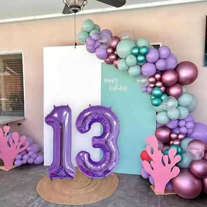 Purple 18 Balloon Number, 40 Inch Number 18 Balloon Big Foil Mylar Helium - Image 3