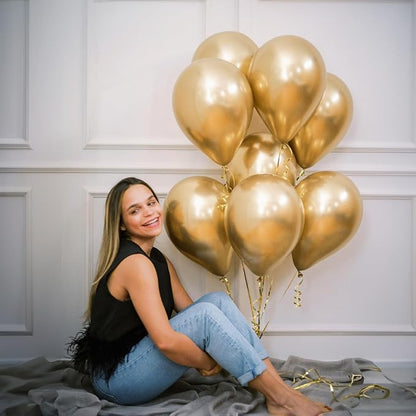 Jobkoo 5 Inch Gold Balloons - Image 7