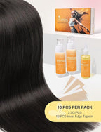 DOORES Injected Human Hair Extensions Tape in Invisi Edge, Dark Brown 10pcs Injection Tape-ins 25g 18 Inch, Invisible Injected Tape in Extensions Natural Virgin Hair Thick Ends