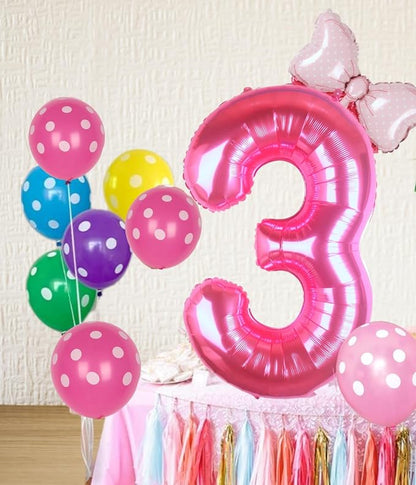 40 inch Pink Number 3 Balloon - Image 2
