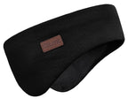 Ear Warmers Headband, Fleece Earmuffs Running Headband (Black, One Size)