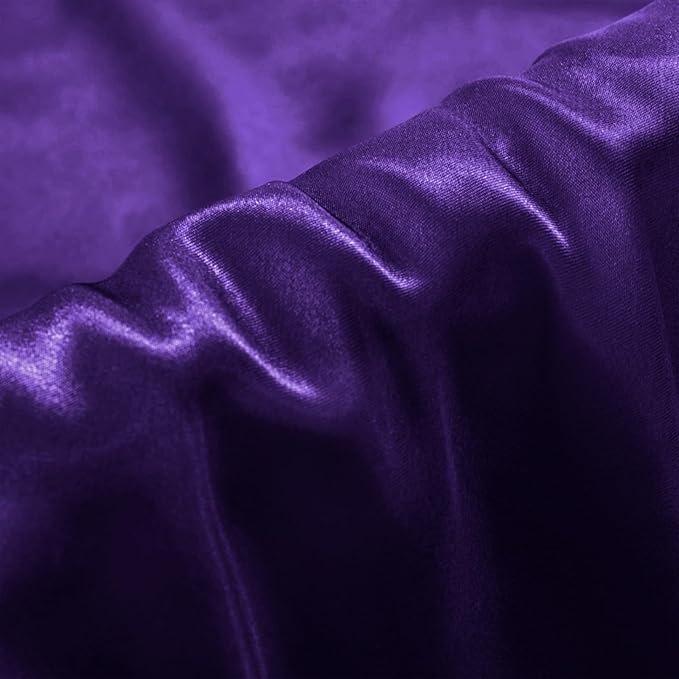 Aormenzy Satin Body Pillow Cover Set of 2, 20x54 Inches Purple Body Pillow Case for Adults, Silky Soft & Cooling Body Pillow Pillowcase with Envelope Closure