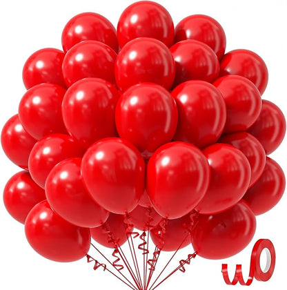 Red Balloons 12 inch, Birthday Party Decorations by Awenztech