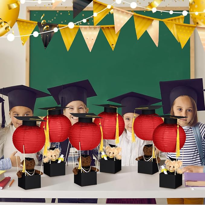 Silipull 6 Sets Graduation Table Centerpieces Hot Air Balloon Party Decorations - Image 6