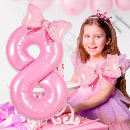 Pink Bow Birthday Decorations 23 32 Balloon Numbers - Image 5
