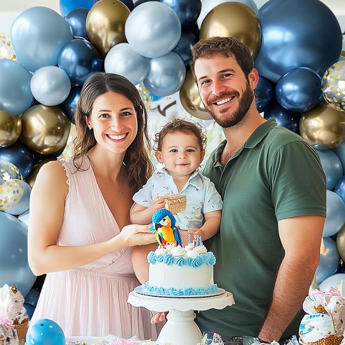 Blue and Gold Balloons Arch Kit - Image 5