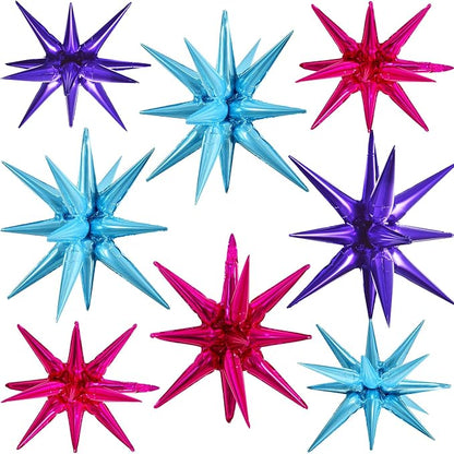 TONIFUL 8 Pcs Green and Gold Explosion Star Foil Balloon Party Decoration | 22 by TONIFUL
