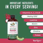 MaryRuth's Liquid Multivitamin + Hair Growth | Biotin 10000mcg | Lustriva Hair Growth Supplement | Clinically Tested in Women for Thicker Hair & Facial Wrinkle | Skin Care | Ages 18+ | 15.22 Fl Oz