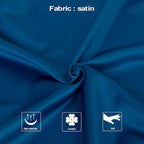 NTBAY Zippered Satin Pillow Cases for Hair and Skin, Luxury King Hidden Zipper Pillowcases Set of 2, 20x36 Inches, Royal Blue