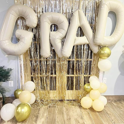 Letter Balloon 40Inch Cream White Big Alphabet Balloons Letter U | Giant Foil - Image 3
