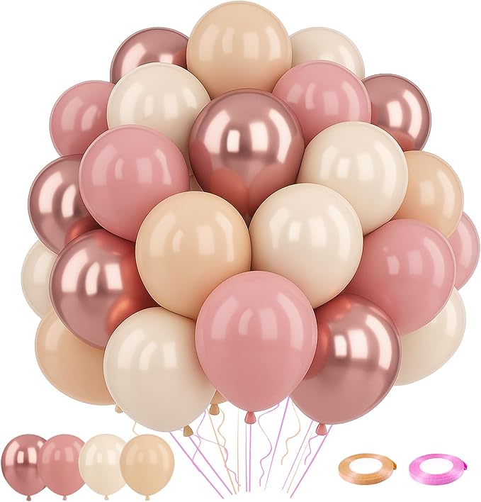 Patimate Retro Blush Pink Balloons Set by PatimateDirect