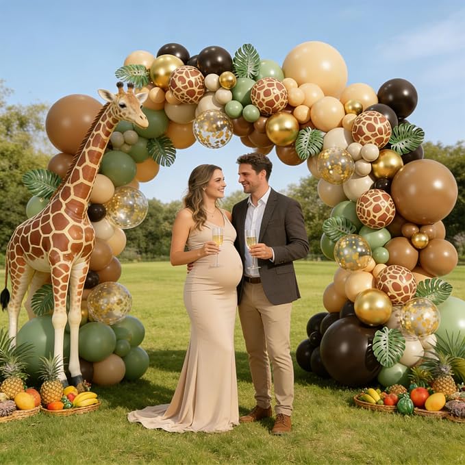 Sage Green Brown Balloon Garland Kit, Safari Balloon Garland Arch Kit - Image 6