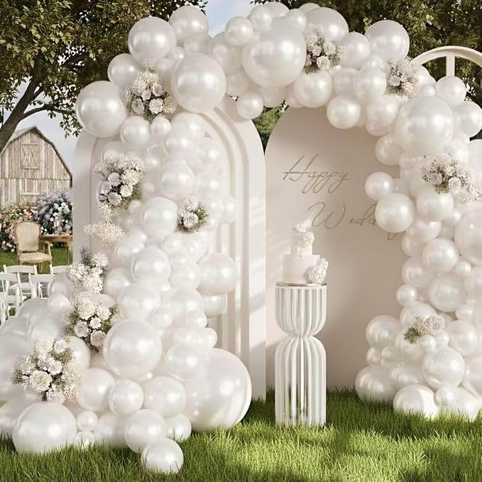 Pearl White Balloon Arch Kit - Image 5
