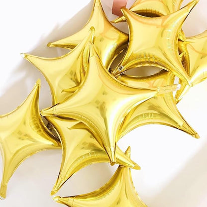 Gold Star Balloons, 26Inch and 10Inch Gold Quadrangle Helium Balloon - Image 7