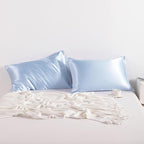 NTBAY 2 Pack Satin King Pillowcases for Hair and Skin, Luxurious and Silky Pillow Cases with Envelope Closure, 20x40 Inches, Aqua