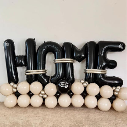 Black HOME Balloons 40 Inch, Large HOME Letter Banner - Image 4