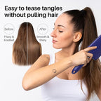RHOS Hair Brush for Women & Men - Detangler With Nylon Bristles for Thick, Curly, Thin, Long, Wet & Dry Hair - Cushion Square Brush for Detangling, Smoothing (1 Pack-Purple)