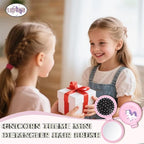 12 Pcs Unicorn Mini Detangler Brush, Folding Mirror Hair Brushes, Mini Travel Hair Brush, No Tangle Soft Flexible Bristles for Straight, Curly, Thick Hair for Party Gift