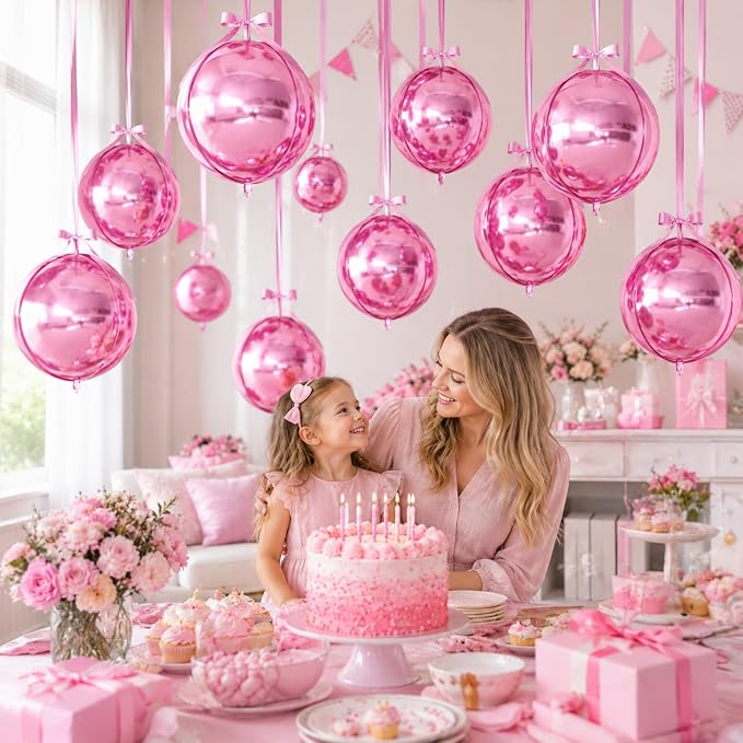 Pink Round Foil Balloons - Image 6