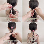 Telephone Cord Hair Ties for Women & Girls - Spiral Hair Coils, No Damage Elastic Hair Bands, Soft Stretchy Hair Accessories for Thick Hair- SP-3﻿