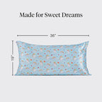 Kitsch x Lisa Frank Satin Pillowcase with Zipper for Hair & Skin, Softer Than Silk Pillow Cases, Wrinkle-Free, Smooth and Cooling Satin Pillow Covers, King Size (19x36) - MarkieTM