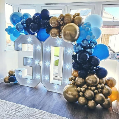 Navy Blue and Gold Balloons Arch Kit - Image 8