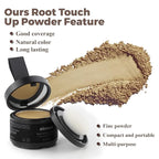 Instant Hairline Powder, Root Touch Up Hair Color for Gray Coverage and Thinning Hair, Root Cover Up Conceals Hair Loss & Bald Spots, Natural and Non-Greasy Hair Color for Women & Men, Blonde