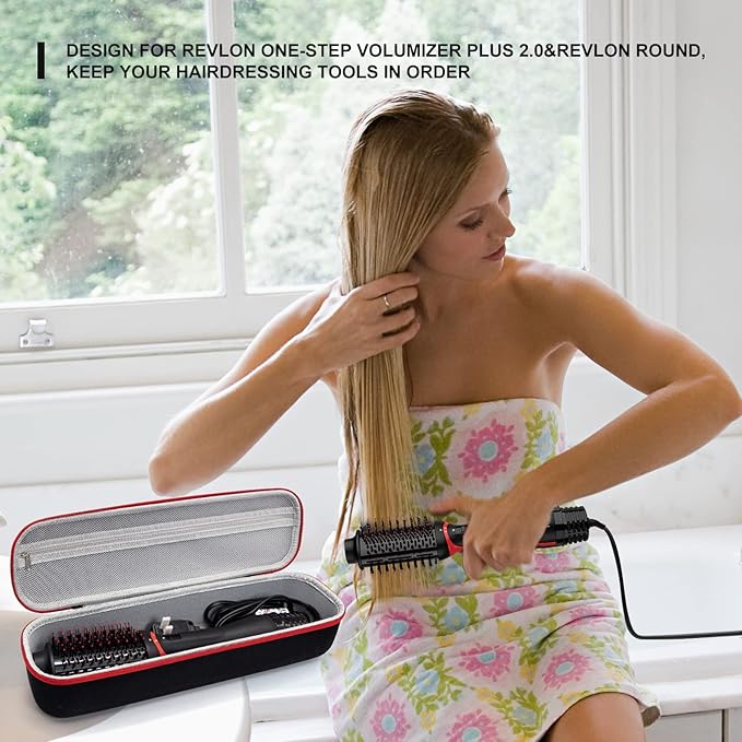 Yewltvep Case for One-Step Volumizer Plus 2.0, Hard Travel Case Fits for One-Step Volumizer Plus, Hair Dryer and Styler Hot Air Brush Storage Organizer, Carrying Box for Hair Dryer Brush(Box Only)