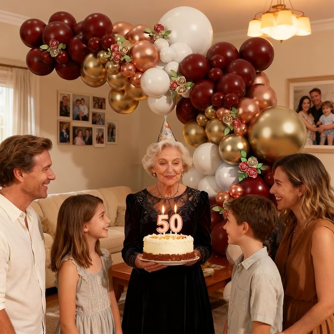 Burgundy Balloon Arch Garland Kit - Image 6