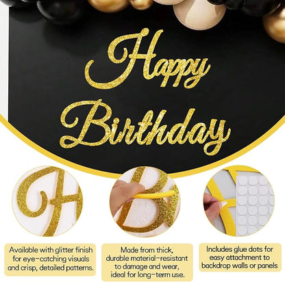 TONIFUL Happy Birthday Sign for Backdrop - Image 3