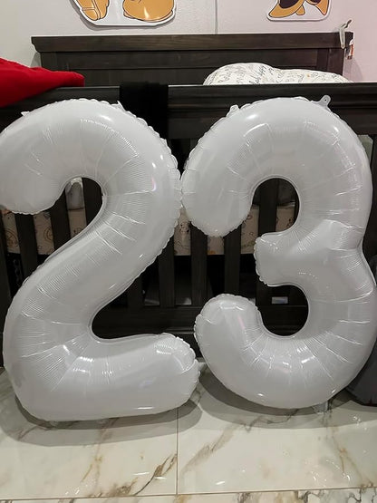Number Balloons White 3 Balloon 40 inch - Image 2
