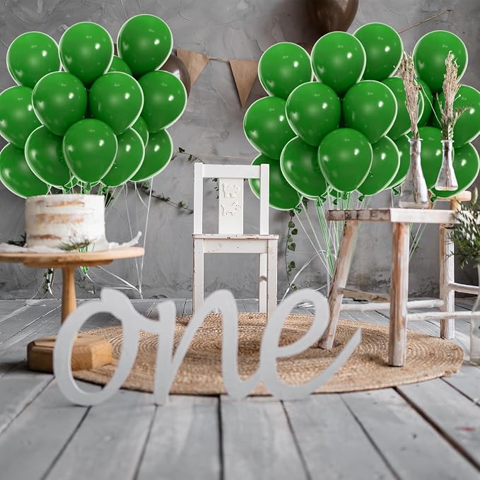 50pcs Dark Green Balloons, 12inch Matte Emerald Hunter Forest Green | Balloons - Image 4
