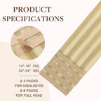 GOO GOO Tape in Hair Extensions Human Hair, 18D/22F Dirty Blonde Highlights, 20inch 30g 10pcs, Skin Weft Seamless Invisible, Silky Straight with Thick Ends, Remy Human Hair