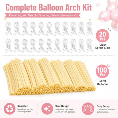 20 Pack Balloon Arch Clips and Rubber Bands - Image 7